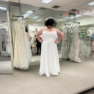 Wedding Dress- A-line Cowl Neck